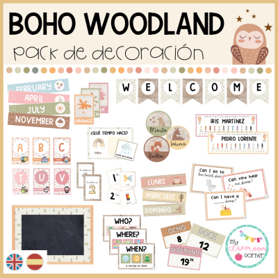 BOHO WOODLAND - Pack de decoración