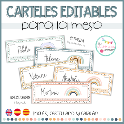 Carteles para la mesa EDITABLES